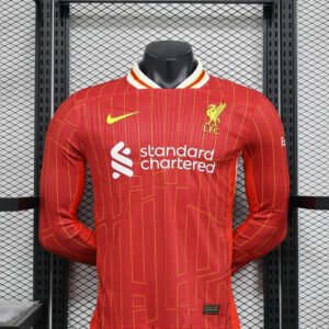 24-25 Liverpool Home Long Sleeve Player Version
