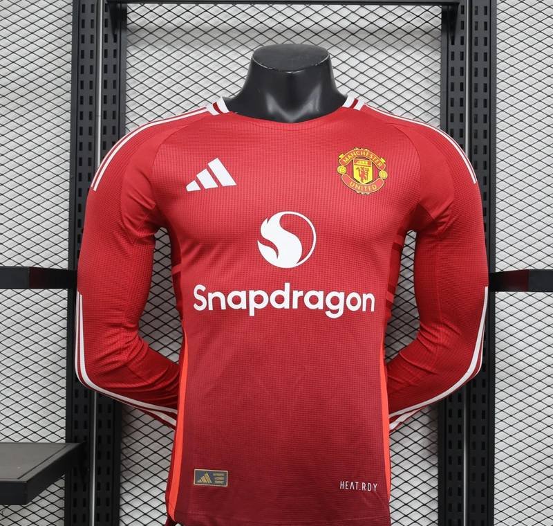24-25 Manchester United Home Long Sleeve Player Version