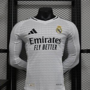 24-25 Real Madrid Home Long Sleeve Player Version