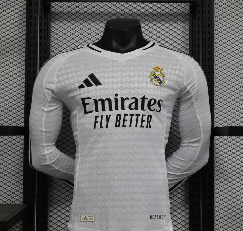 24-25 Real Madrid Home Long Sleeve Player Version