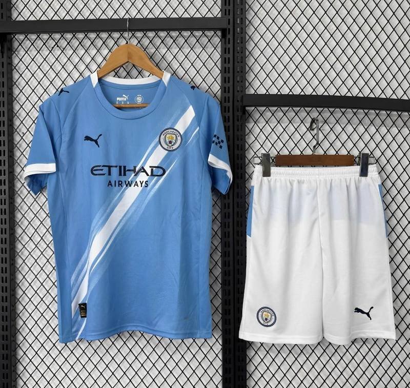 25-26 Manchester City Home Kids Kit