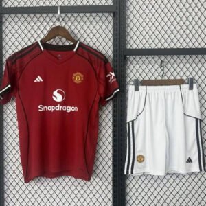 25-26 Manchester United Home Kids Kit