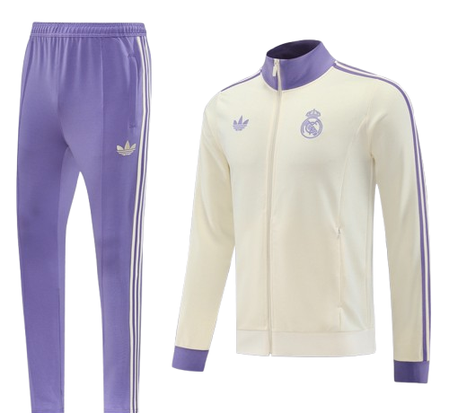 25-26 Real Madrid Beige & Purple Training Suit