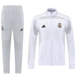 25-26 Real Madrid Grey & White Training Suit