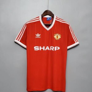 83-84 Manchester United Home Red Retro 