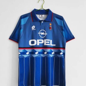 95-96 AC Milan 4TH Away Blue Retro