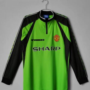 98-99 Manchester United Goal Keeper Green Long Sleeve Retro 