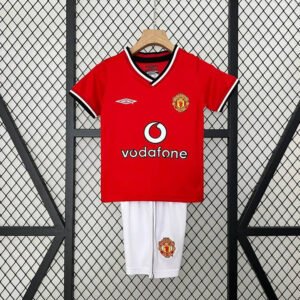 Retro 00-01 Manchester United Home Kids Kit