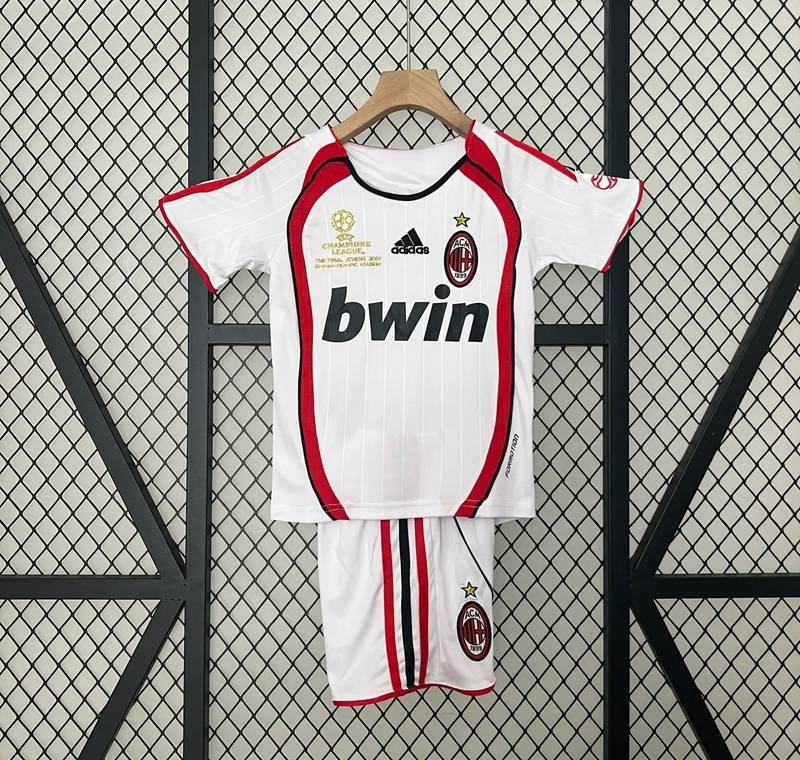 Retro 06-07 AC Milan Away Champions Leagu Kids Kit