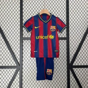 Retro 09-10 Barcelona Home Kids Kit