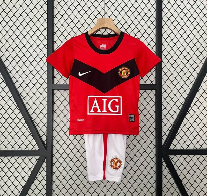 Retro 09-10 Manchester United Home Kids Kit