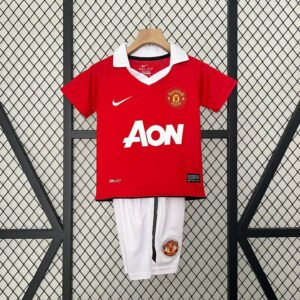 Retro 10-11 Manchester United Home Kids Kit