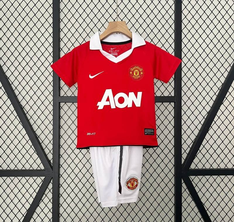 Retro 10-11 Manchester United Home Kids Kit