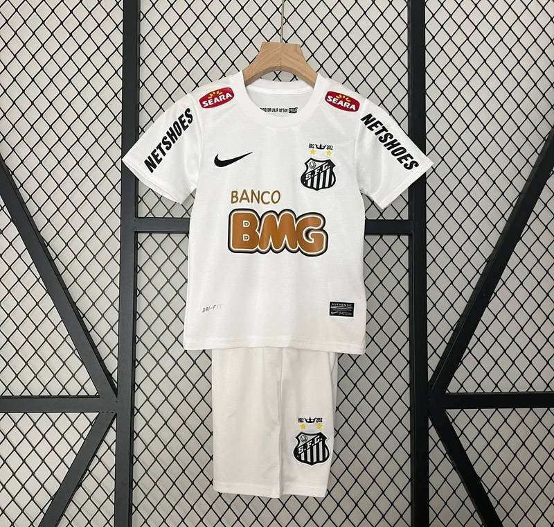 Retro 11-12 Santos Home Kids Kit