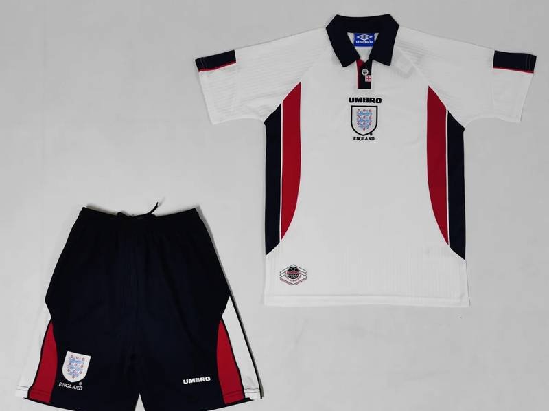 Retro 1998 England Home White Kids Kit
