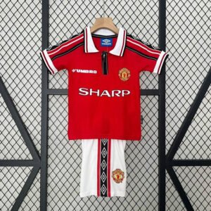 Retro 98-99 Manchester United Home Kids Kit