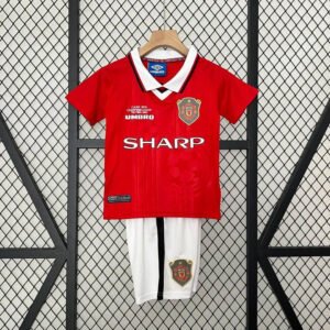 Retro 99-00 Manchester United Home Kids Kit